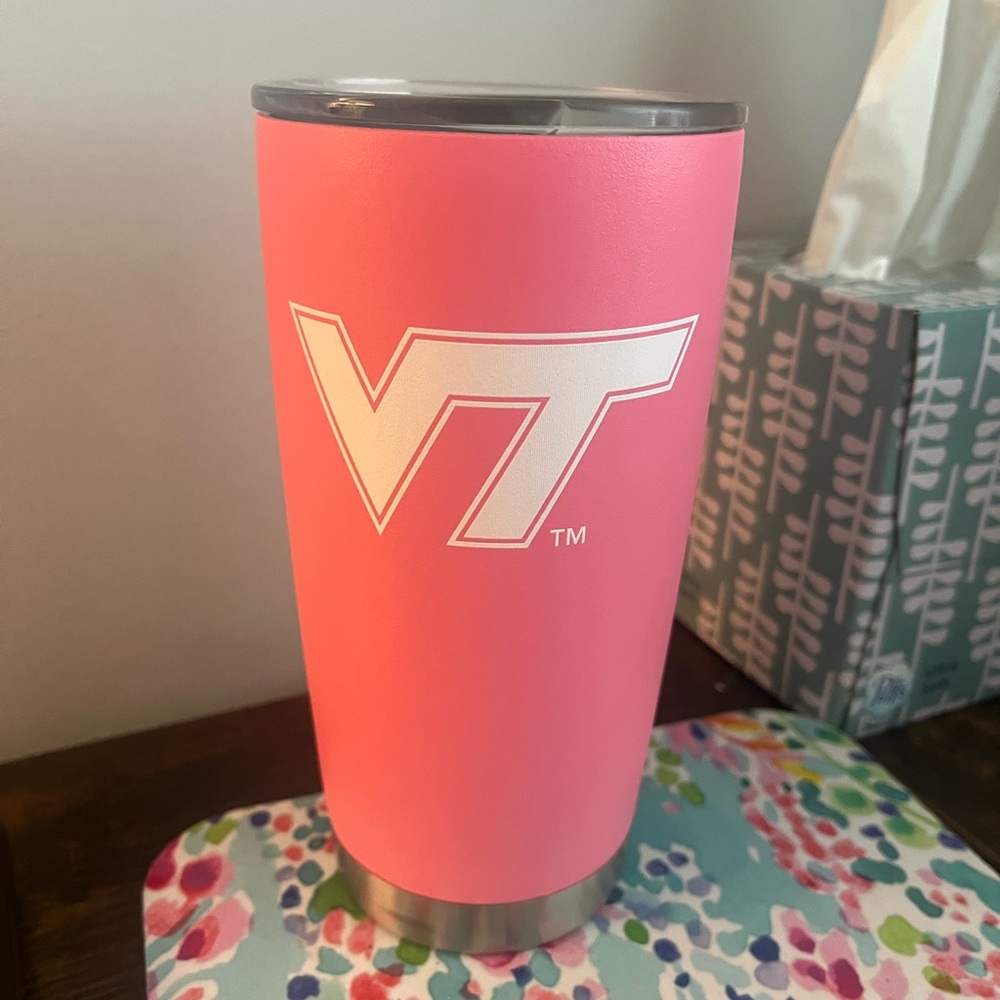 Virginia Tech pink tumbler